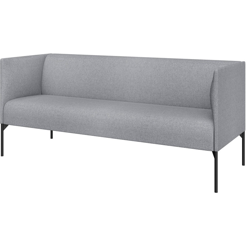 Изображение товара Диван трехместный Бридж Brd3-2 светло-серый ткань офисный современный