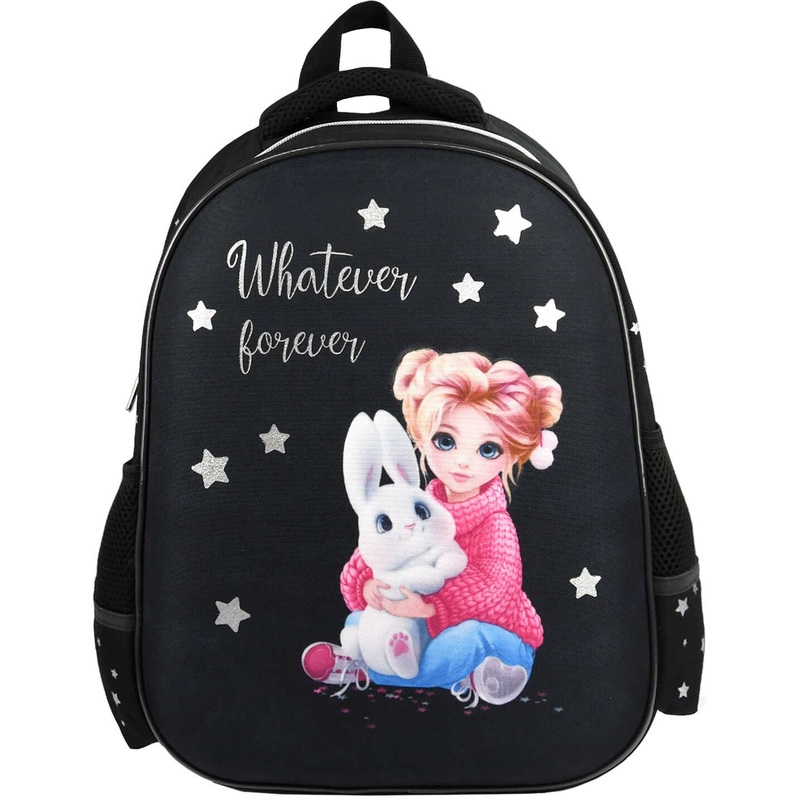 Изображение товара Детский школьный ранец Феникс+ Девочка и зайка черный 6,9л мини рюкзак для школы
