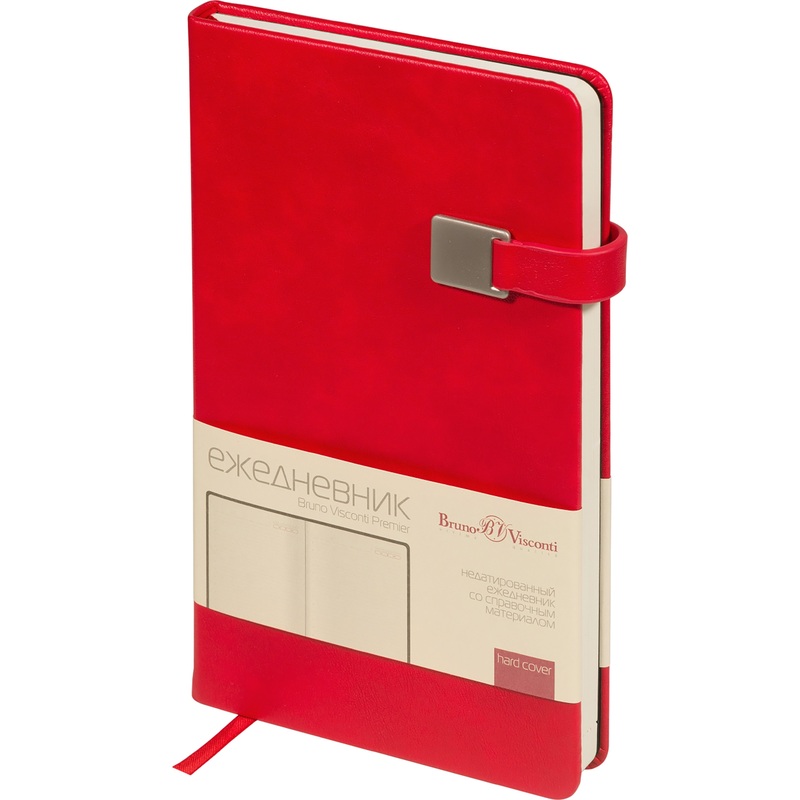 Изображение товара Ежедневник Bruno Visconti Premier искусственная кожа А5 136 листов красный