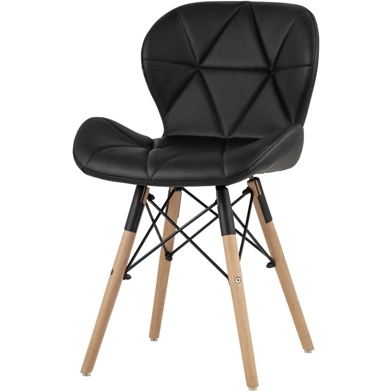 Изображение товара Стул обеденный Бон чёрный из экокожи и массива дерева