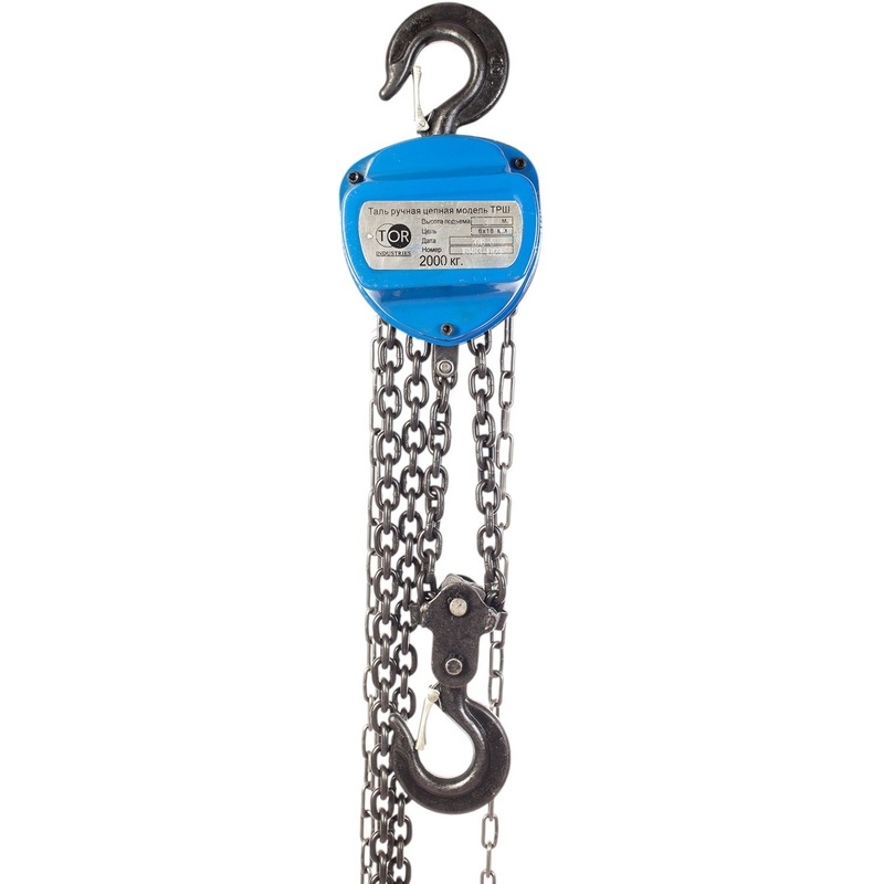 Изображение товара Таль ручная шестеренная TOR ТРШ C 2т x 3 м (модель N)