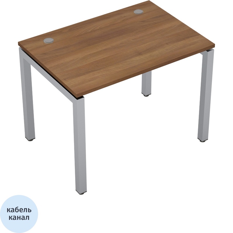 Изображение товара Стол прямой Avance 6М.507 серый/шамони тёмный/алюминий матовый 1000х700х750 мм