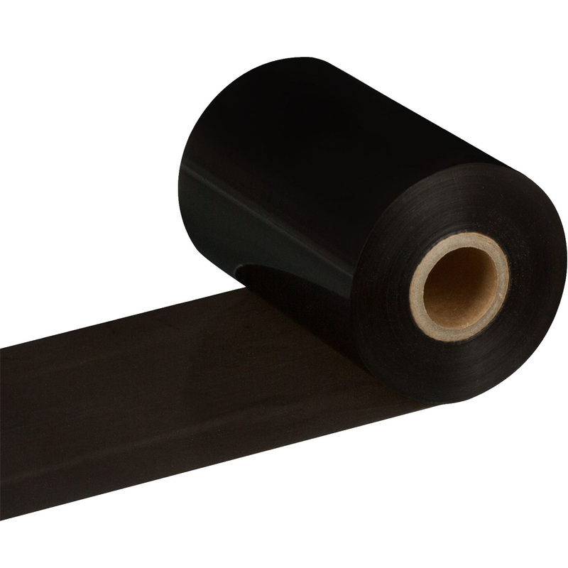 Изображение товара Риббон Wax Mild 110 мм x 450 м для термотрансфера, черный, Россия