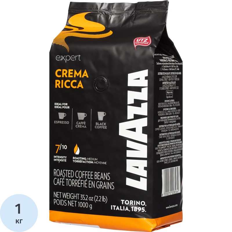 Изображение товара Кофе в зёрнах Lavazza Crema Ricca Expert 1 кг (пакет)