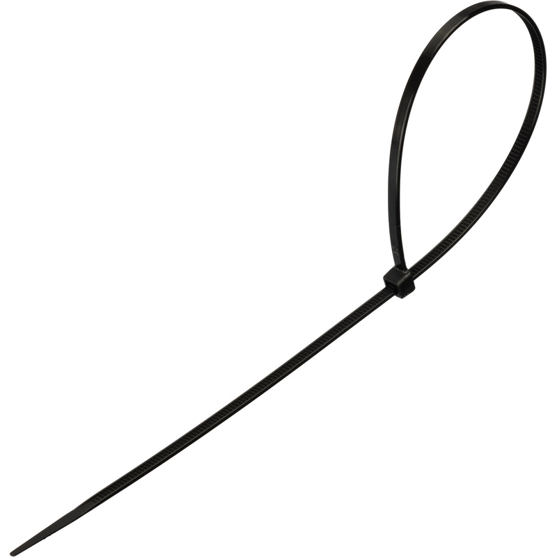 Изображение товара Стяжка (хомут) BigTech 300x3.6 мм чёрная 100 штук в упаковке (BT-CT-300-36-B)