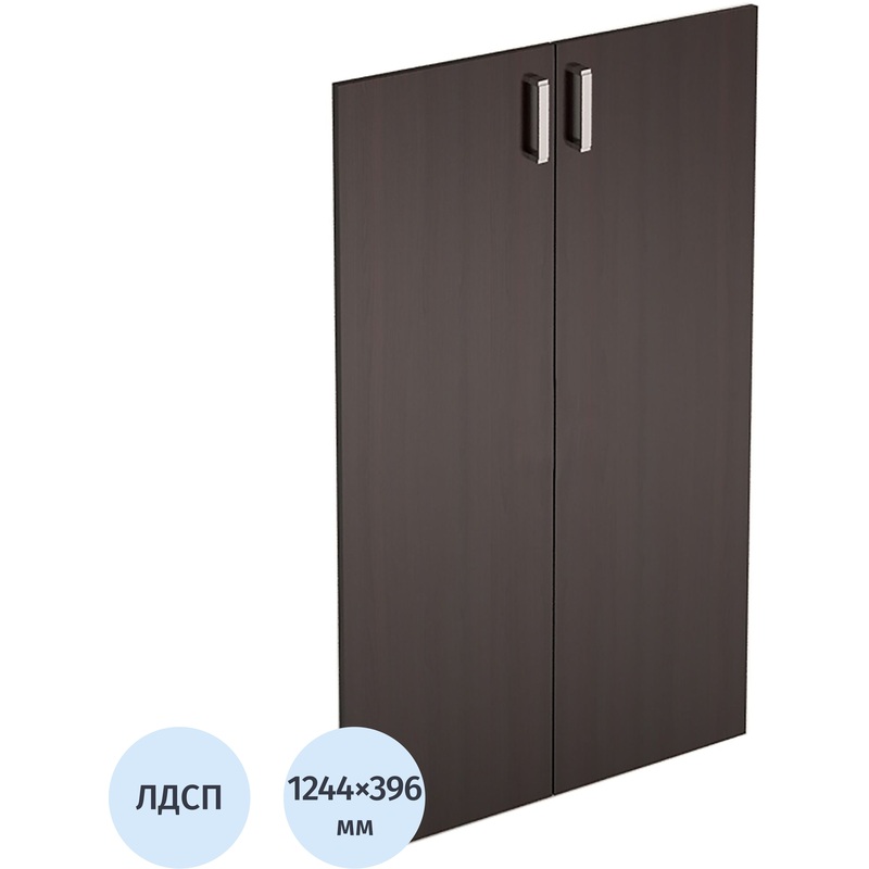 Изображение товара Двери внутренние средние Avance 6ФКЗ.002 венге с замком 396х1244 мм (2 шт в упаковке)