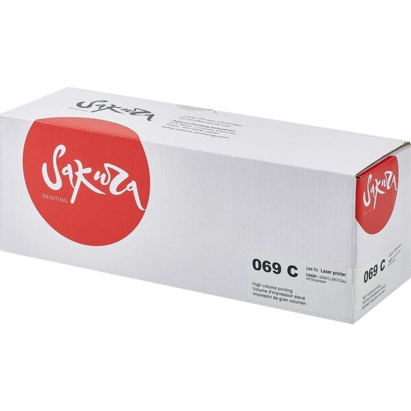 Изображение товара Картридж лазерный Sakura 069C для Canon голубой совместимый 1900 страниц
