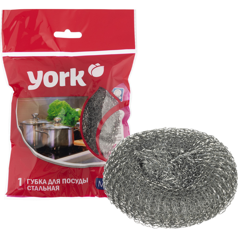 Изображение товара Губка-мочалка для уборки York Мега 11x11 см