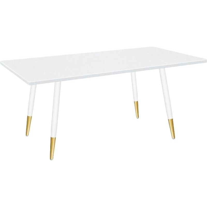 Изображение товара Стол обеденный Sheffilton SHT-TU14 белый муар/золото 1200x800x740 мм