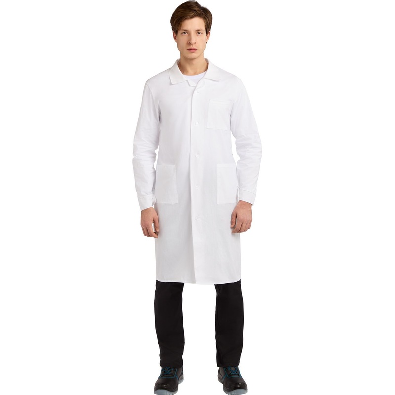 Изображение товара Рабочий мужской халат у02-ХЛ белый 52-54 размер лето