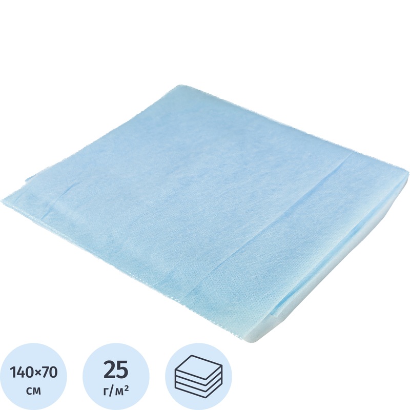 Изображение товара Одноразовая гипоаллергенная простыня Гекса 140х70 см стерильная для медицинских процедур
