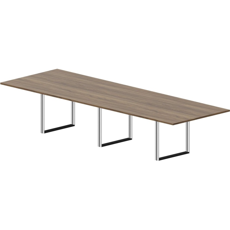 Изображение товара Стол для переговоров Orbis OC360WN на металлокаркасе (орех/хром, 3600х1200х720 мм)