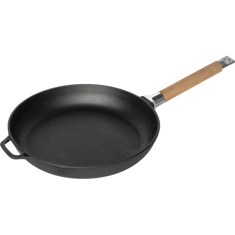 Изображение товара Чугунная сковорода Гардарика со съемными ручками 26 см черная