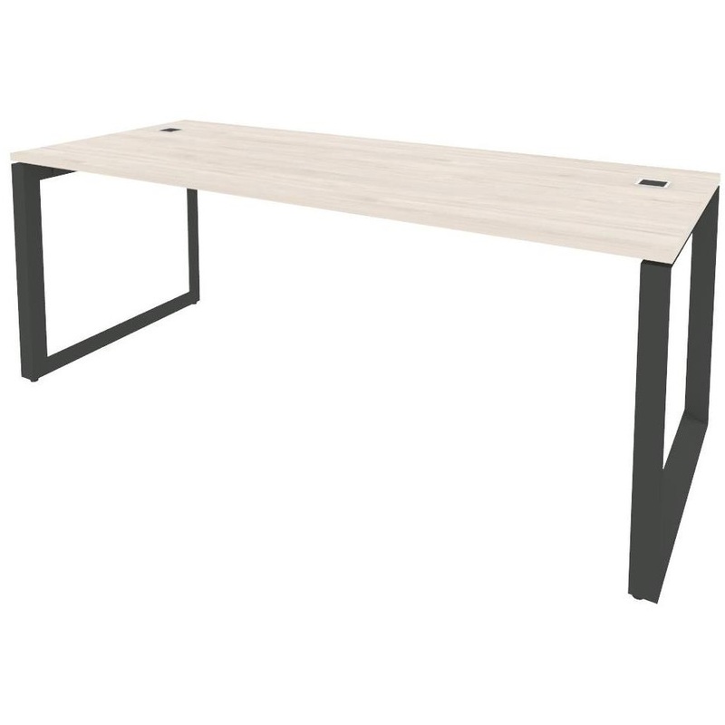 Изображение товара Стол руководителя письменный Onix Direct O.MO-SRR-6.8, ширина 1980 мм, цвет денвер светлый/антрацит