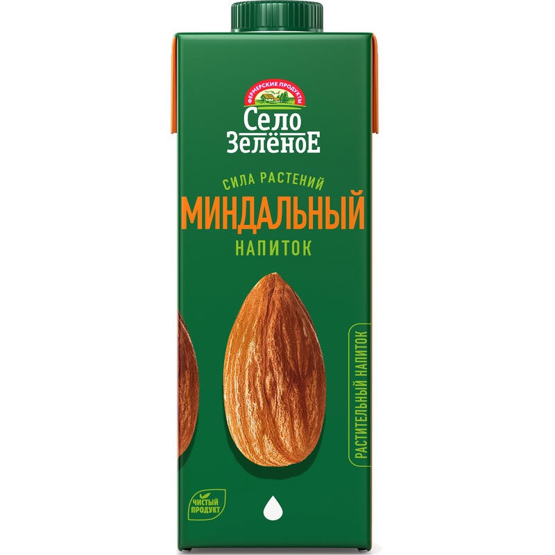 Изображение товара Растительный миндальный напиток Село Зелёное 1 л без сахара и лактозы