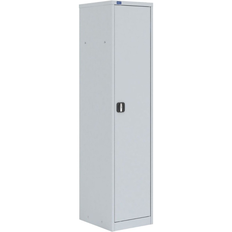 Изображение товара Металлический архивный шкаф ШАМ-12 серый 425x500x1860 мм с замком и регулируемыми полками