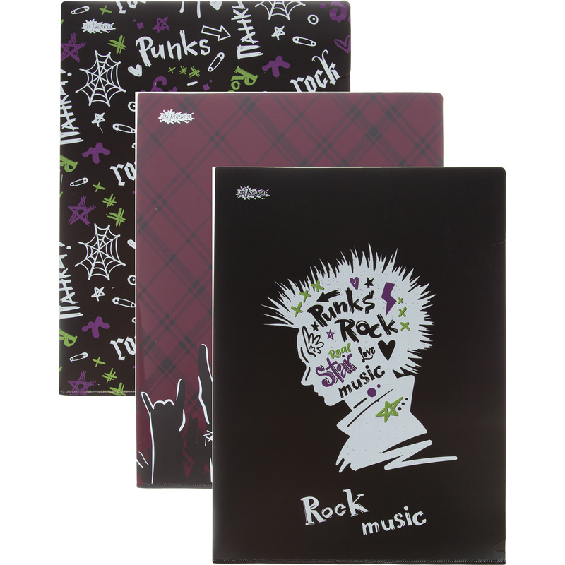 Изображение товара Папка-уголок №1 School Аниме Панк 220x305 мм, 3 штуки