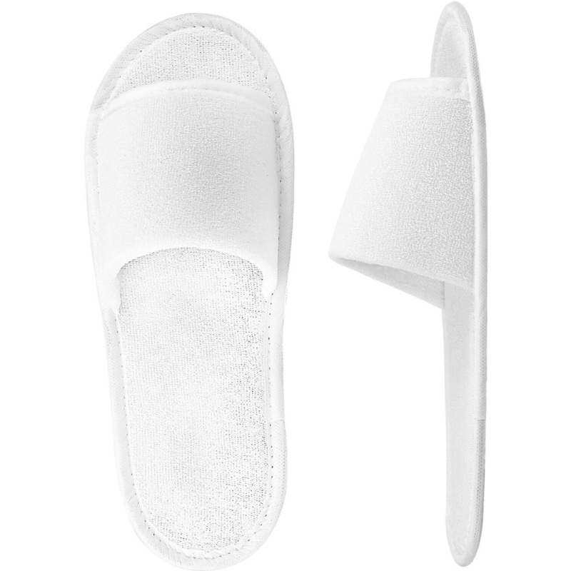 Изображение товара Одноразовые махровые тапочки из хлопка белые 100 пар