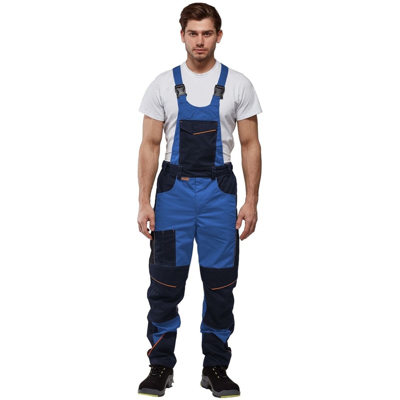 Изображение товара Полукомбинезон рабочий летний мужской Nайтстар Алькор с светоотражающим ктом синий 60-62 см