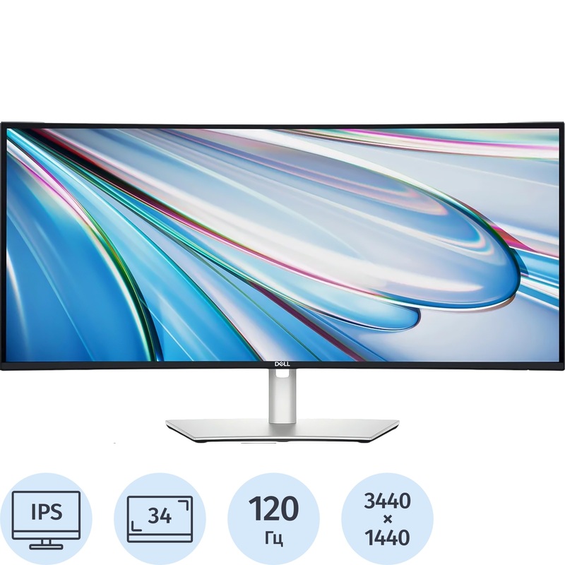 Изображение товара Монитор 34 Dell U3425WE IPS гнутый 120Hz HDMI USB-C геймерский