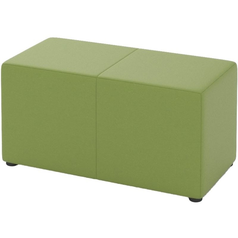 Изображение товара Модуль диван прямой Tetris 2-М 2Р двухместный бледно-зеленый из искусственной кожи