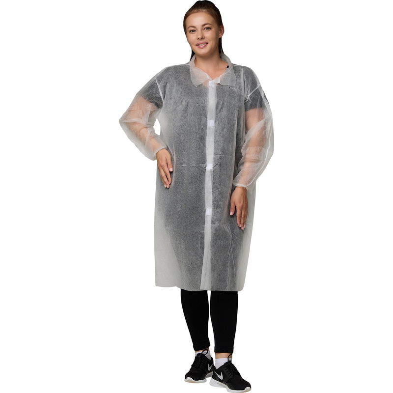 Изображение товара Халат одноразовый Комус процедурный белый размер XL 10 штук