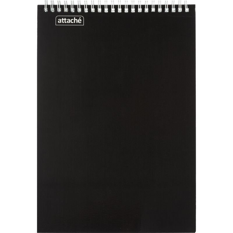 Изображение товара Блокнот Attache А4 60 листов чёрный в клетку на спирали