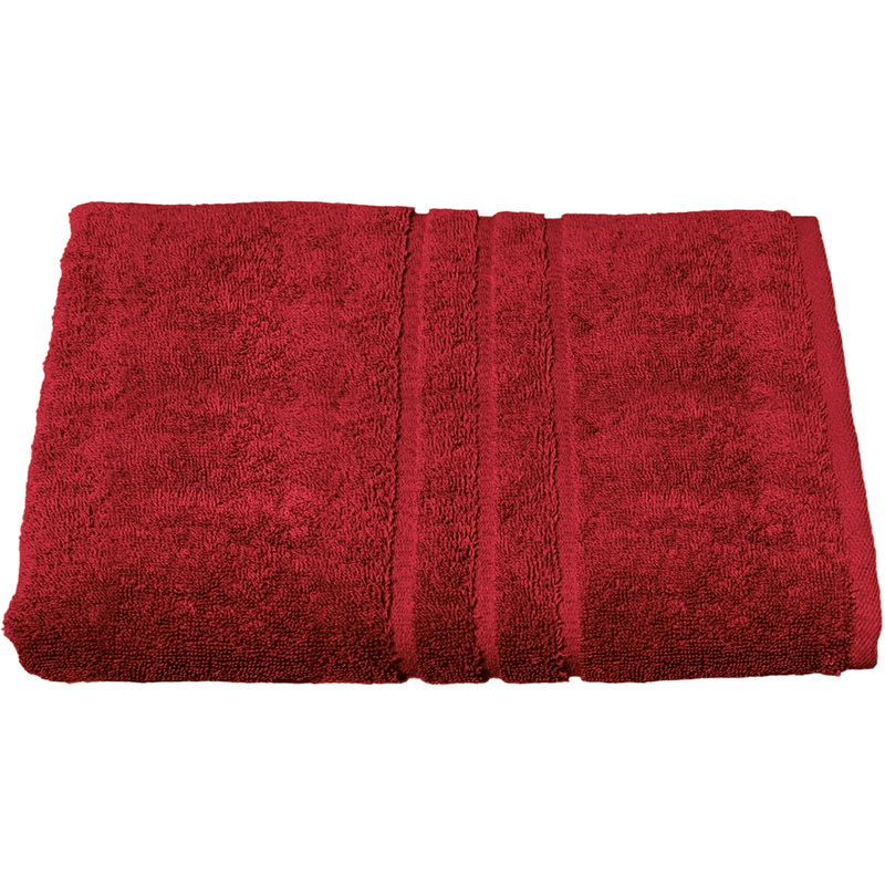 Изображение товара Махровое полотенце Luscan 70х140 см бордовое 450 г/кв.м для дома и путешествий