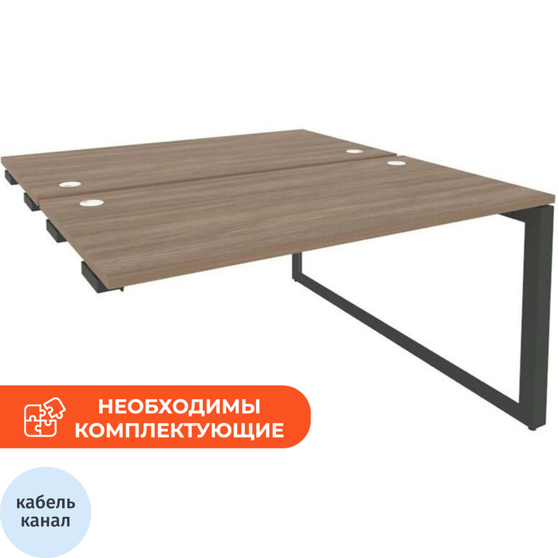 Изображение товара Рабочая станция на 2 рабочих места ONIX-О O.MO-D.SPR-3.7 (дуб аризона/антрацит, 1380х1475х750 мм)