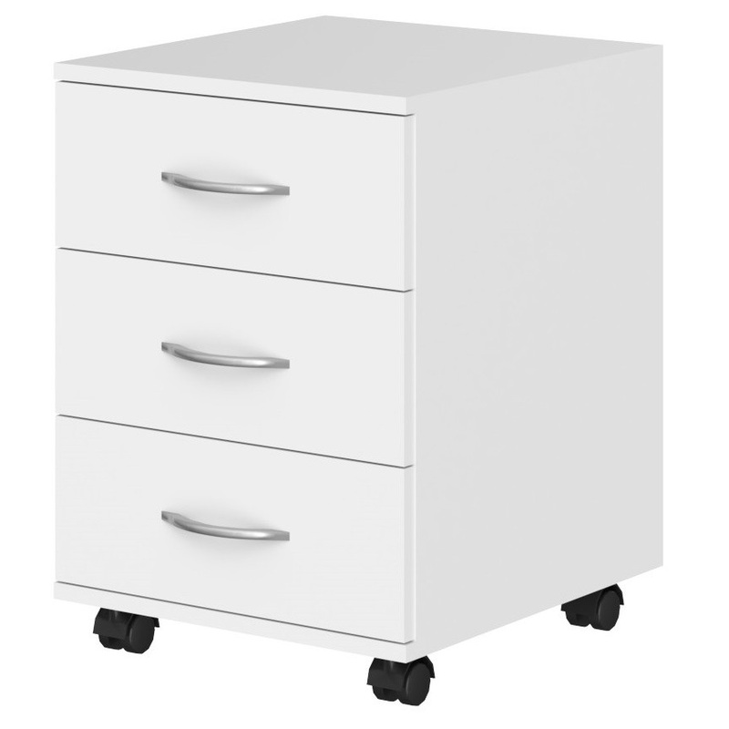 Изображение товара Тумба подкатная Simple SC-3M белая с 3 ящиками
