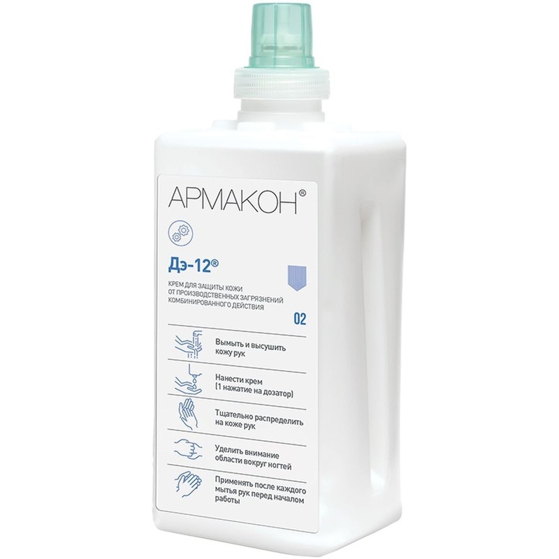 Изображение товара Крем Армакон ДЭ-12 защитный для рук картридж для дозатора 1 л (1284)