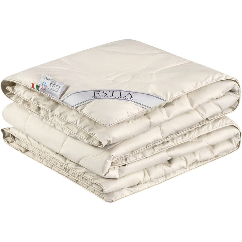 Изображение товара Одеяло Estia 2-спальное 172x205 стеганое с кантом светло бежевый