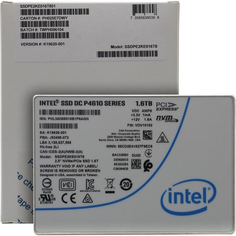 Изображение товара SSD накопитель Intel DC-P4610 1.6 ТБ PCI-E NVMe для серверов и дата-центров
