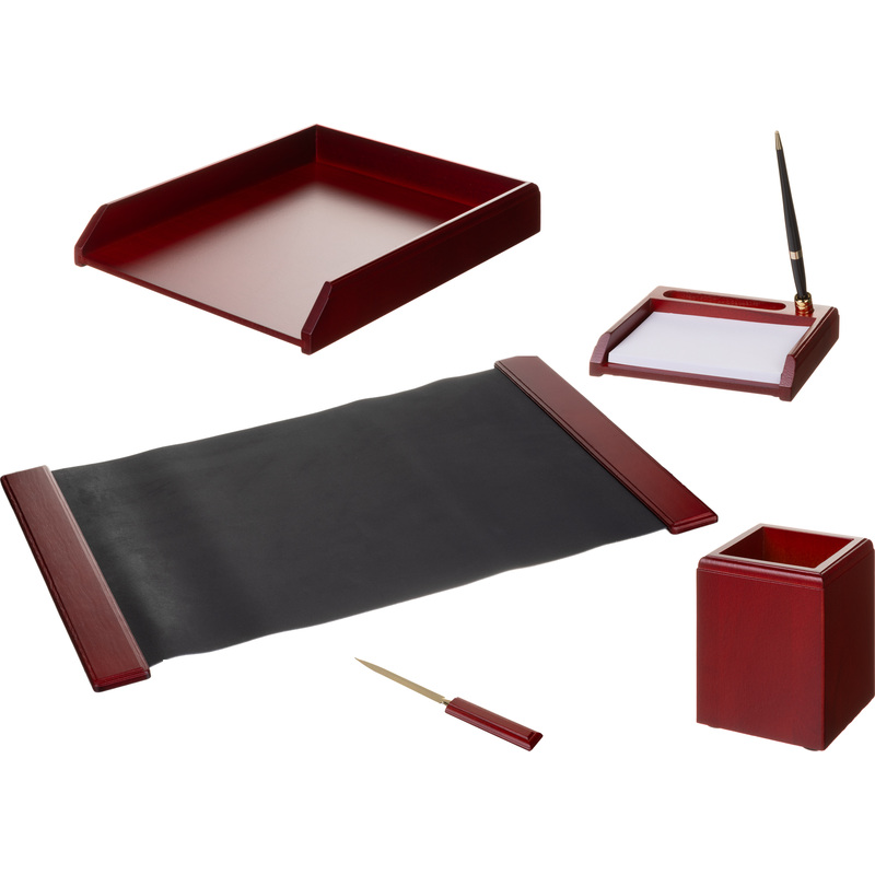 Изображение товара Настольный набор M5C-10 из красного дерева, 5 предметов для офиса и дома