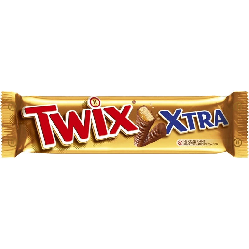 Изображение товара Шоколадный батончик Twix Xtra с карамелью и печеньем 82 г