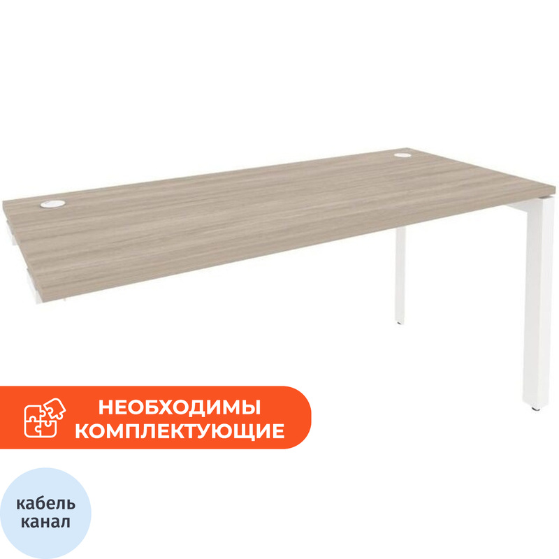 Изображение товара Стол прямой ONIX-П O.MP-SPR-4.7 дуб аттик/белый 1580x720x750 мм