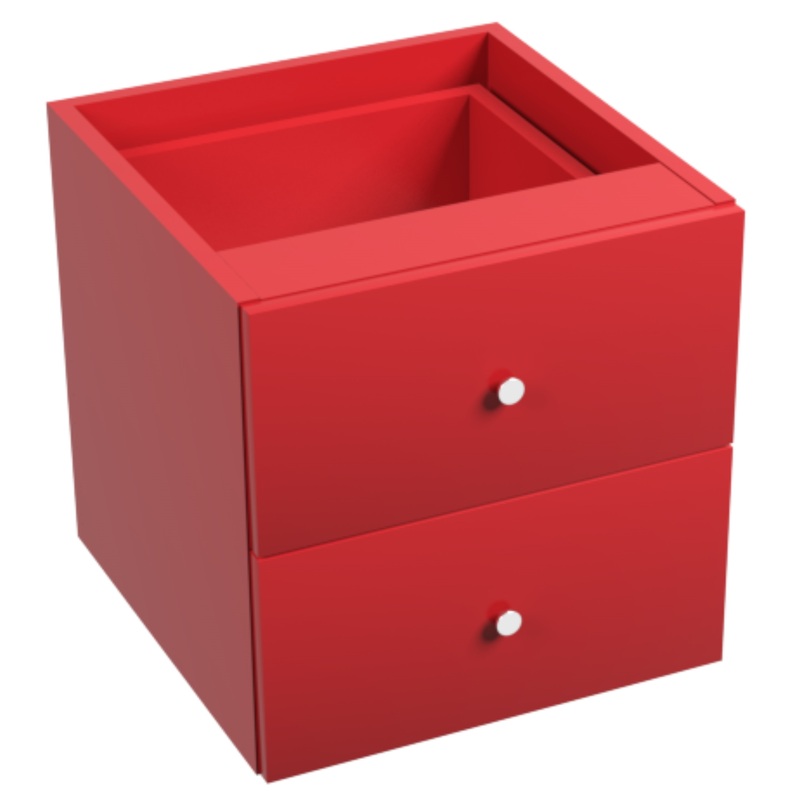 Изображение товара Вставка для стеллажа Точка Роста с двумя ящиками, красный 378х392х378 мм Изображение товара Вставка для стеллажа Точка Роста с двумя ящиками, красный 378х392х378 мм