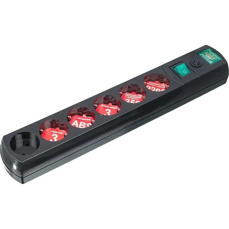 Изображение товара Сетевой фильтр Most LRG на 6 розеток 1.6м защитный корпус Россия