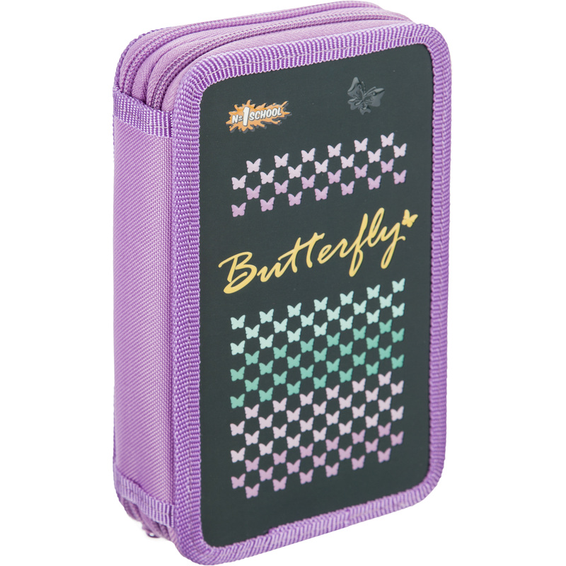 Изображение товара Двухсекционный пенал Комус Класс Butterfly для девочек компактный и стильный
