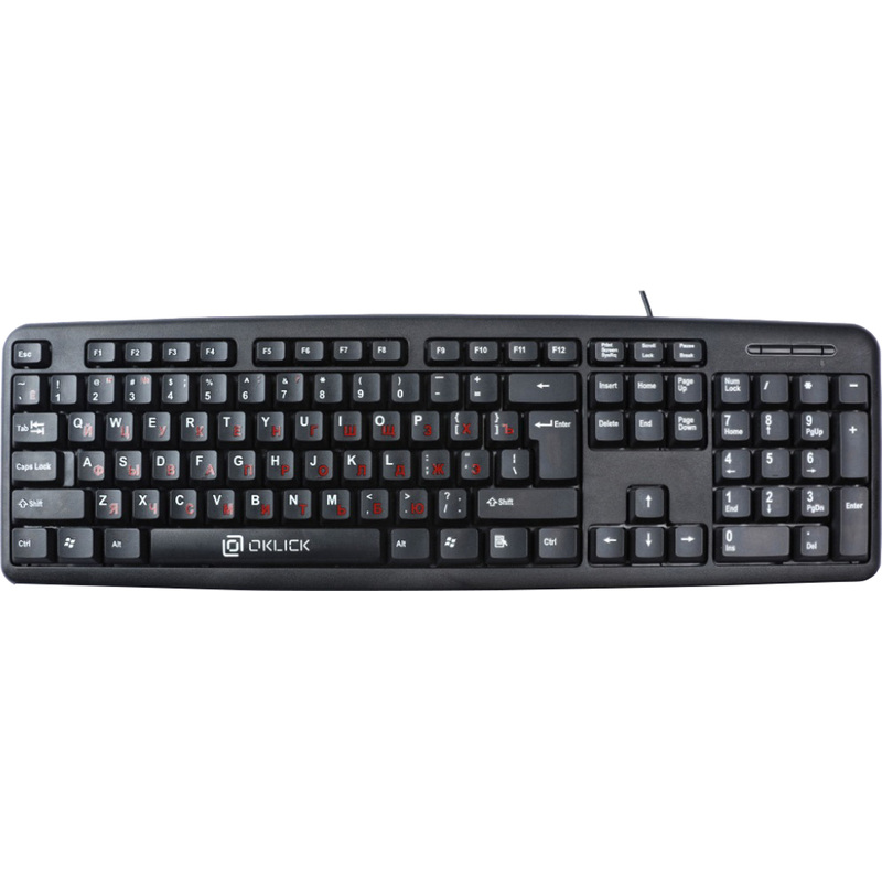 Изображение товара Клавиатура проводная Oklick 90M мембранная USB черная
