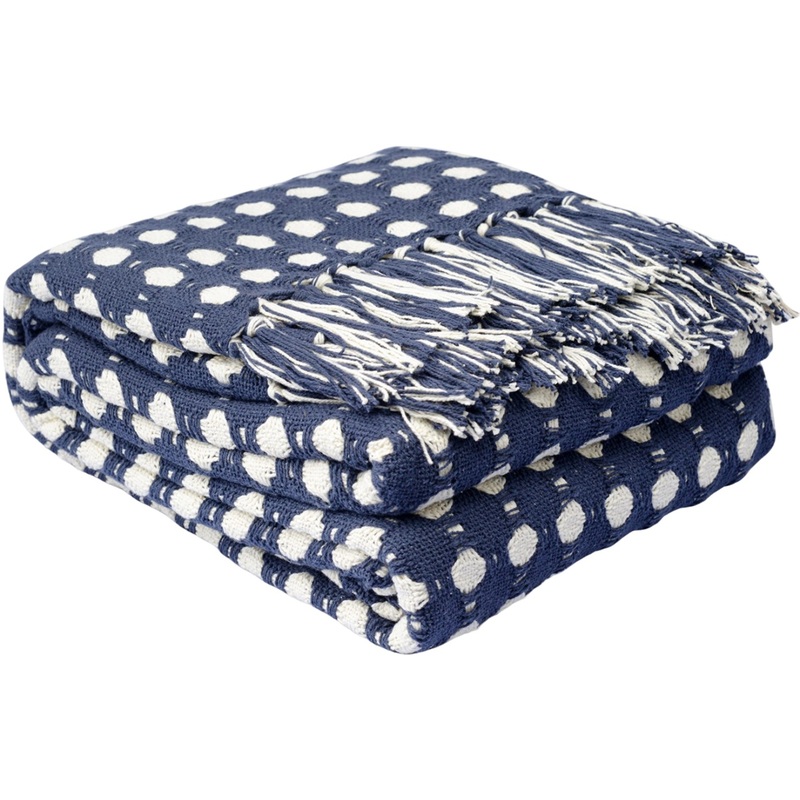 Изображение товара Покрывало Tkano Essential Polka dots 180х250 см хлопок синее