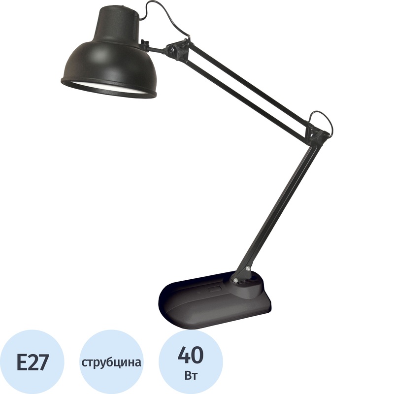 Изображение товара Настольный светильник Трансвит Бета-К черный с регулировкой угла