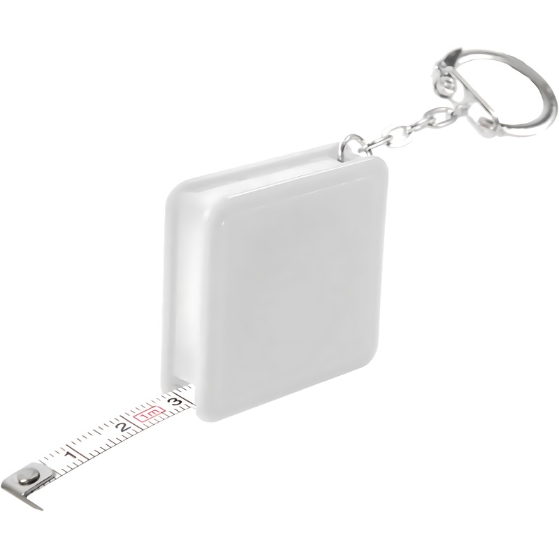 Изображение товара Брелок Квадрат серебристый рулетка с вашим логотипом