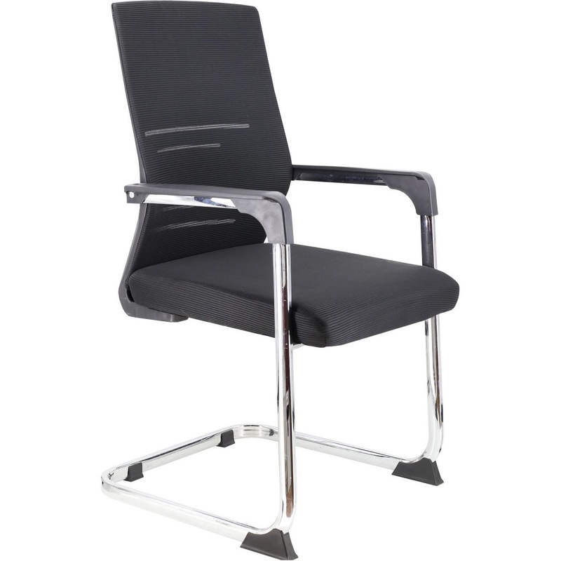 Изображение товара Конференц-кресло Everprof Visit черное/хром (сетка/ткань, металл хромированный)