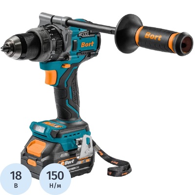 Дрель-шуруповёрт ударная аккумуляторная Bort BAB-21IX2LI-XDK 2 АКБ х Li-ion (18 В, 4 Ач)+ЗУ в кейсе (93414943) – купить по выгодной цене в интернет-магазине | 2316274