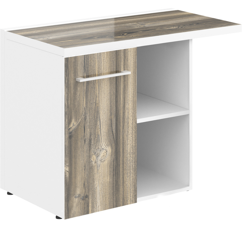 Изображение товара Тумба приставная Morris MCRT1055L (дуб базель/белый, 1000х550х750 мм)