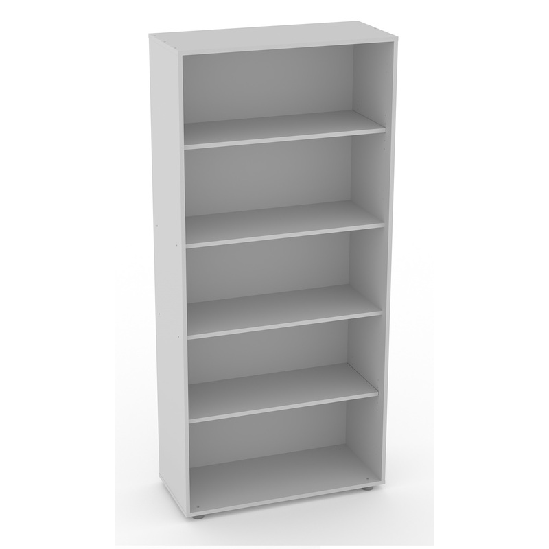 Изображение товара Открытый шкаф широкий серый из ЛДСП 826х370х1807 мм