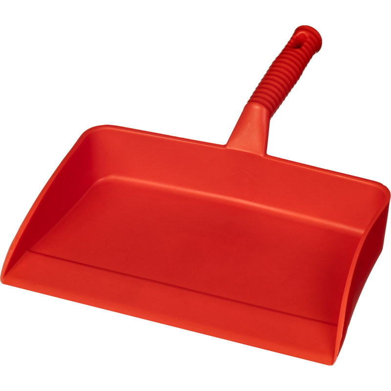 Изображение товара Совок для мусора NV пластиковый красный, ширина 29.5 см, ручка 13.5 см