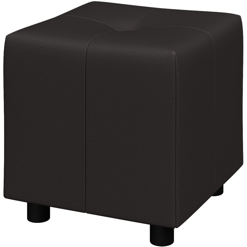 Изображение товара Пуф Опора P1 коричневый из искусственной кожи 410х410х410 мм Россия