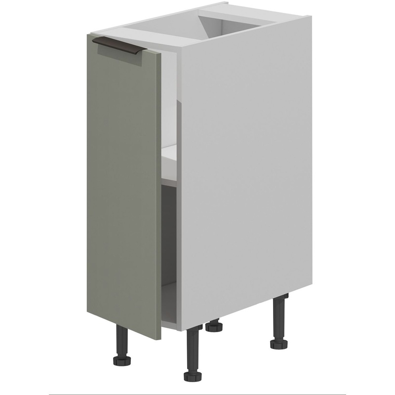 Изображение товара Шкаф кухонный VOK B1D_72_30 платиновый зелёный/белый шагрень 300х530х870 мм